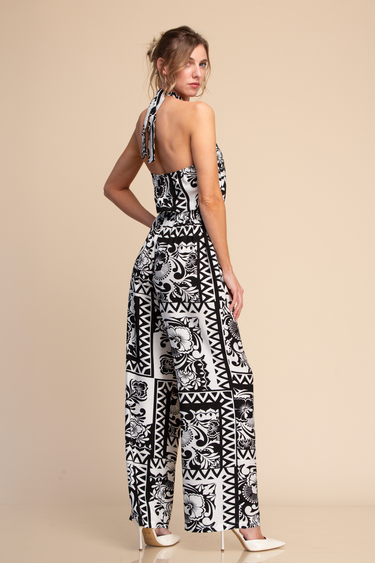 BLUSA HALTER ESTAMPADA