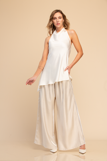 BLUSA HALTER ASIMETRICA