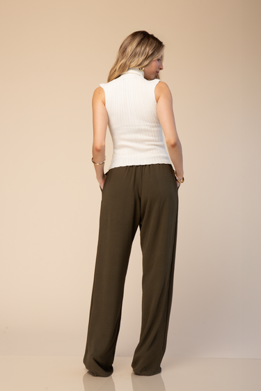 BLUSA TEJIDA CUELLO TORTUGA MANGA CORTA