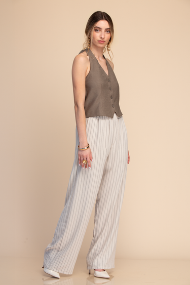PANTALON CON RESORTE A RAYAS