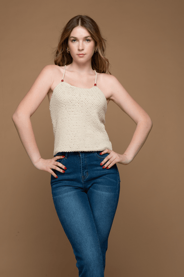 BLUSA DE TIRANTES TEJIDA - Ferriano Store