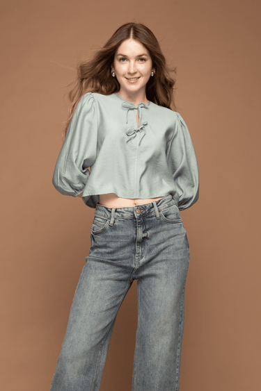 BLUSA MANGA 3/4 CON AMARRE - Ferriano Store