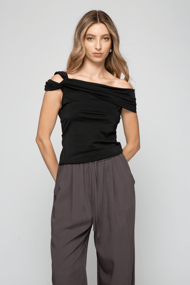 BLUSA OFF SHOULDER CON NUDO - Ferriano Store