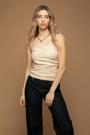 BLUSA STRAPLESS DRAPEADA - Ferriano Store