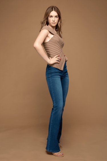 BLUSA TEJIDA ASIMITRICA - Ferriano Store