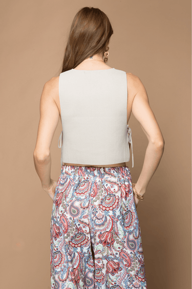 BLUSA TEJIDA CON AMARRES - Ferriano Store