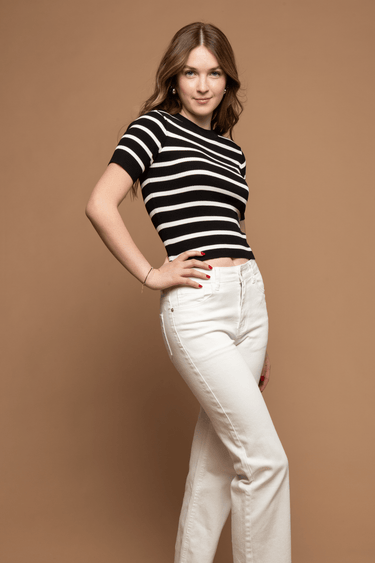 BLUSA TEJIDA DE RAYAS - Ferriano Store