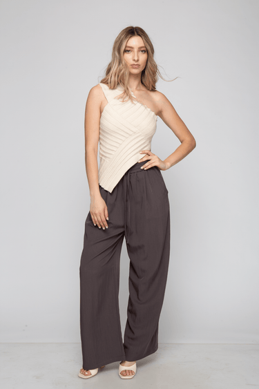 PANTALON ANCHO CINTURA ELÁSTICA - Ferriano Store