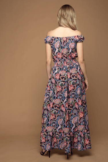 VESTIDO LARGO ESTAMPADO PAISLEYS - Ferriano Store