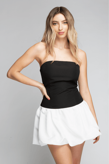 VESTIDO STRAPLESS AGLOBADO - Ferriano Store