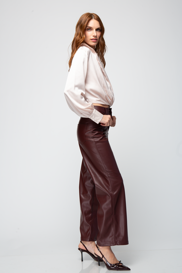 Blusa Cuello Camisero Manga Larga