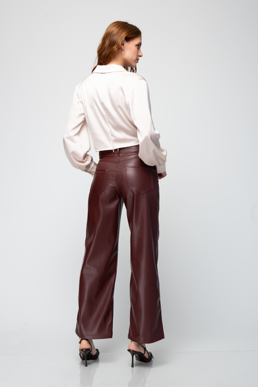 Blusa Cuello Camisero Manga Larga