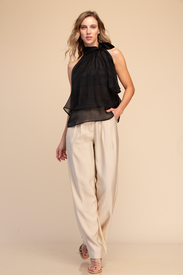 BLUSA DE AMARRE AL CUELLO