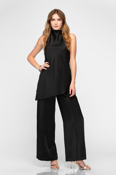 ASYMMETRIC HALTER BLOUSE