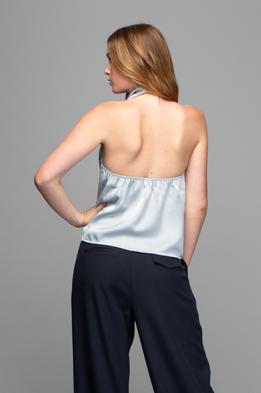 Blusa Halter Espalda Descubierta
