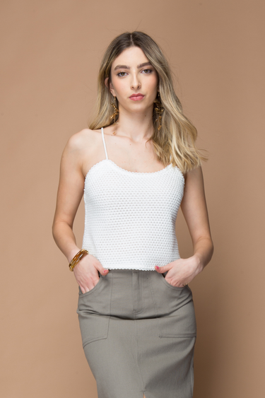 BLUSA DE TIRANTES TEJIDA