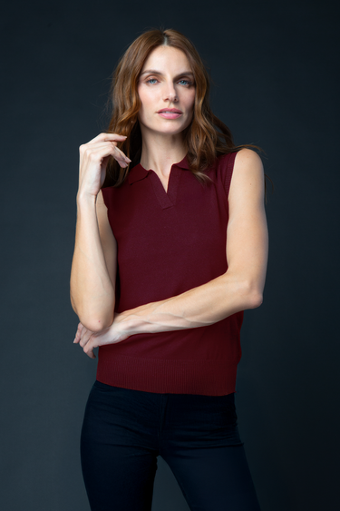 BLUSA TEJIDA SIN MANGAS