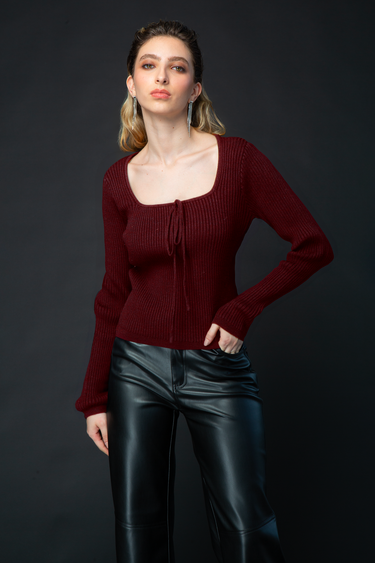 BLUSA TEJIDA MANGA LARGA