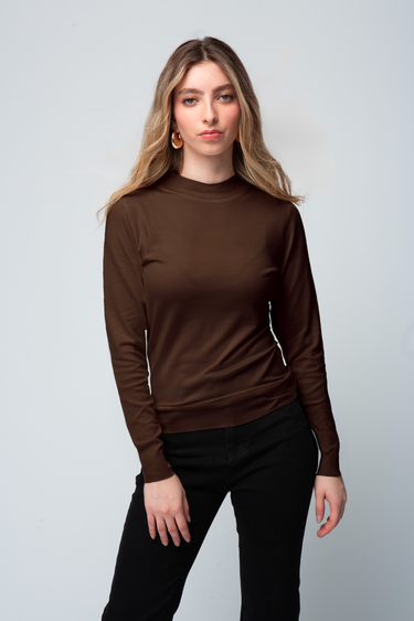 Blusa Tejida Cuello Alto