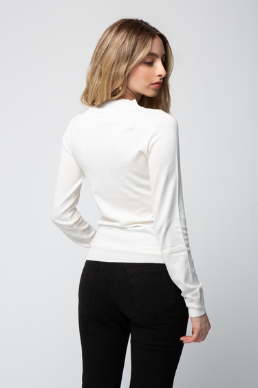 Blusa Tejida Cuello Alto