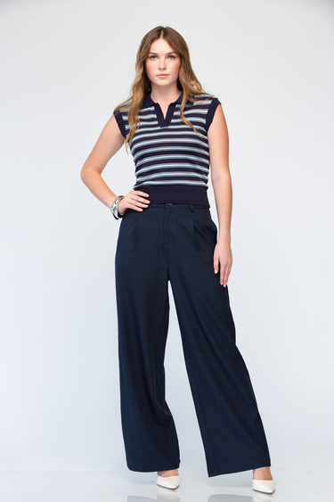 Blusa Tejida Con Cuello