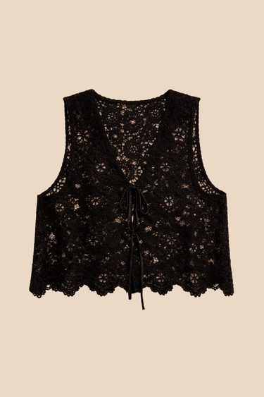 BLUSA TEJIDA DE AMARRES
