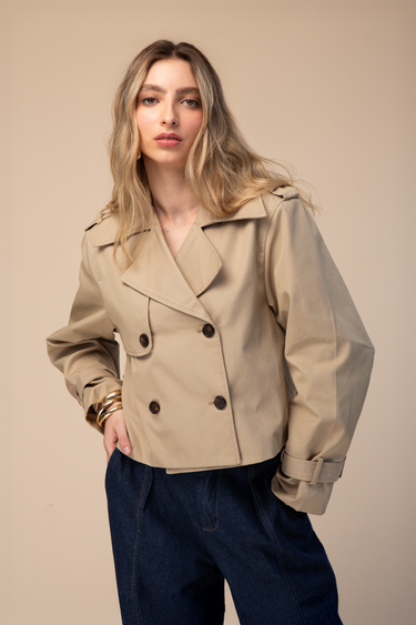SHORT TRENCH COAT