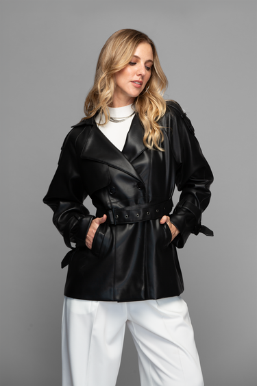 Gabardina Pu Con Cinto
