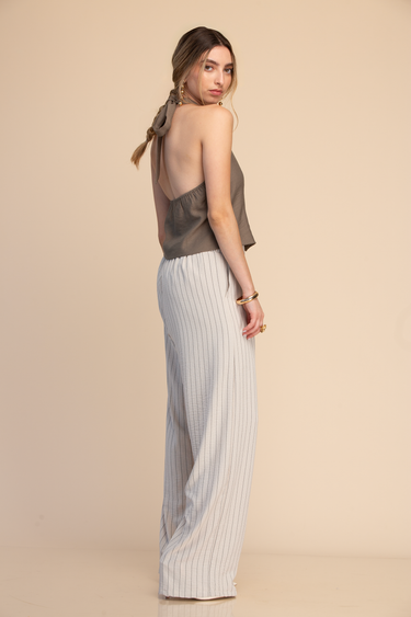 PANTALON  CON RESORTE A RAYAS