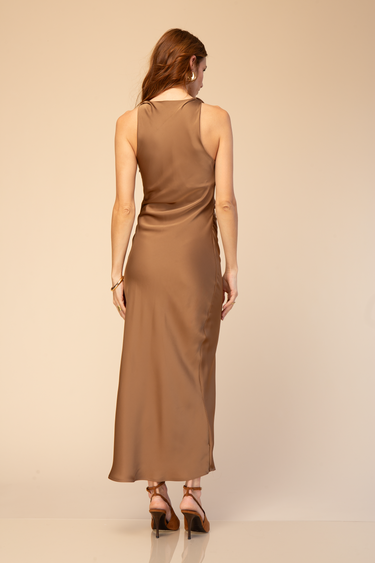 VESTIDO LARGO SATINADO