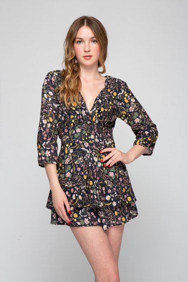 PRINTED PALAZZO 3/4 SLEEVE