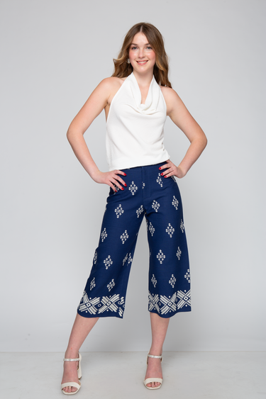 BLUSA HALTER CON TEXTURA