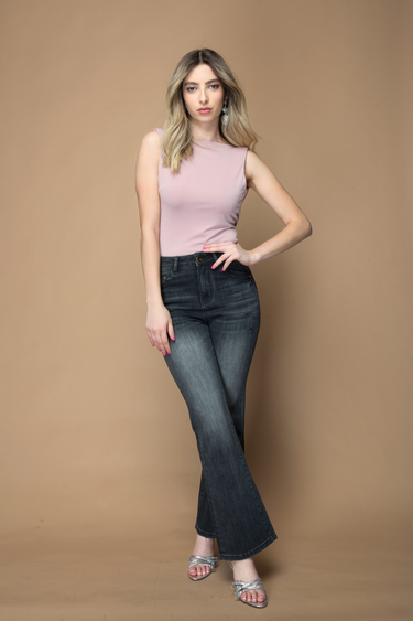 Cropped flare jeans