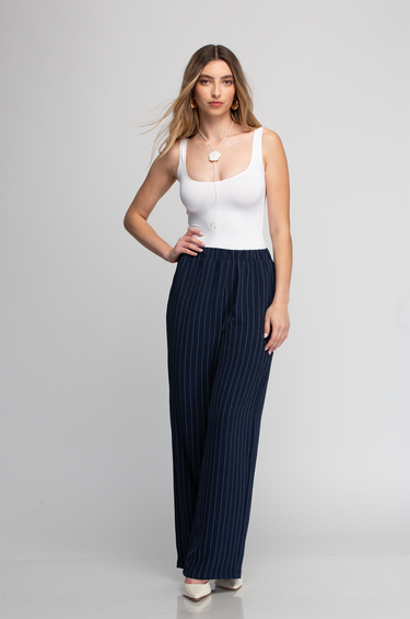 PANTALON  CON RESORTE A RAYAS