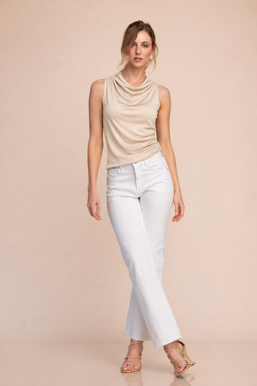 BLUSA SIN MANGA ASIMETRICA