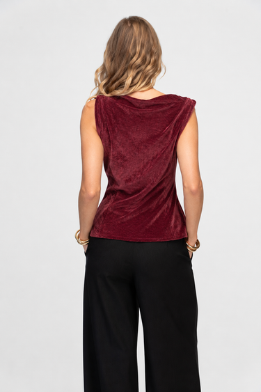 Blusa Cuello Ojal Sin Manga