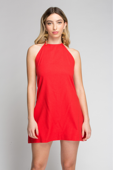 VESTIDO LINO HALTER