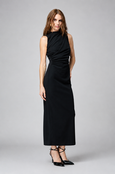 Vestido Largo Drapeado