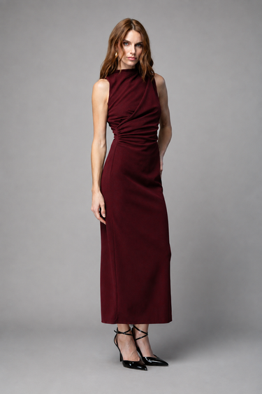 Vestido Largo Drapeado