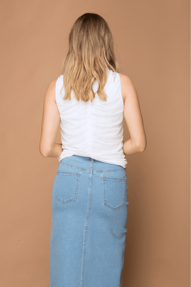BLUSA DRAPEADA MESH - Ferriano Store