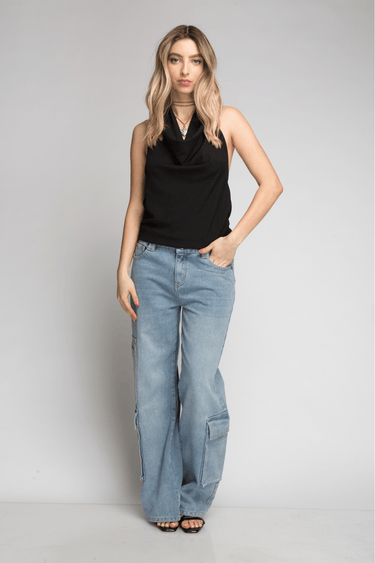 BLUSA HALTER CON TEXTURA - Ferriano Store