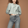 BLUSA MANGA 3/4 CON AMARRE - Ferriano Store