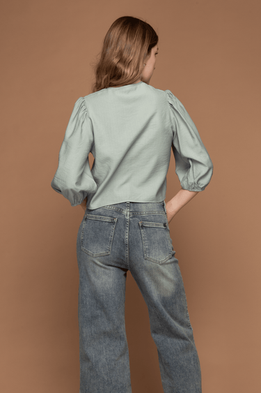 BLUSA MANGA 3/4 CON AMARRE - Ferriano Store