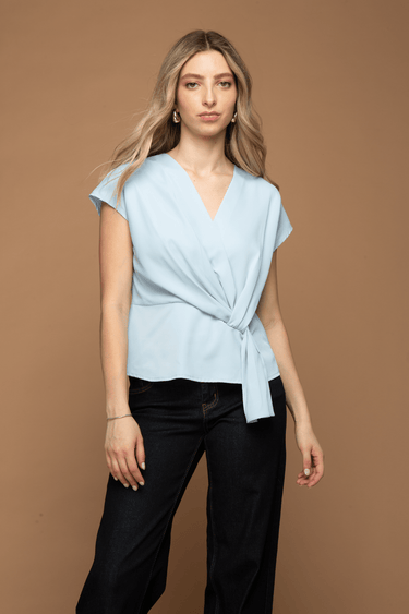 BLUSA MANGA CAP CON NUDO - Ferriano Store
