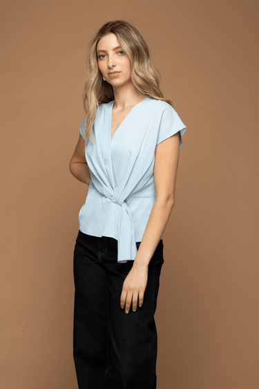 BLUSA MANGA CAP CON NUDO - Ferriano Store