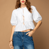 BLUSA MANGA GLOBO CON AMARRES - Ferriano Store