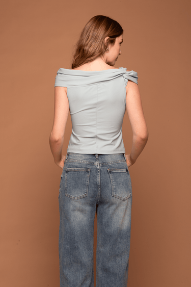 BLUSA OFF SHOULDER CON NUDO - Ferriano Store