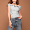 BLUSA OFF SHOULDER CON NUDO - Ferriano Store