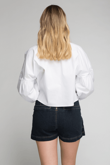 BLUSA POPELINA MANGAS AGLOBADAS - Ferriano Store