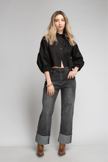 BLUSA POPELINA MANGAS AGLOBADAS - Ferriano Store
